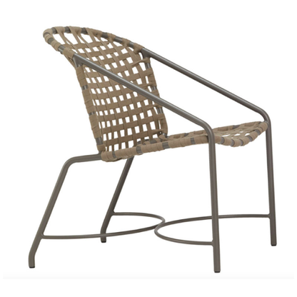 KANTAN ALUMINUM DINING ARM CHAIR WITH SUNCLOTH STRAP