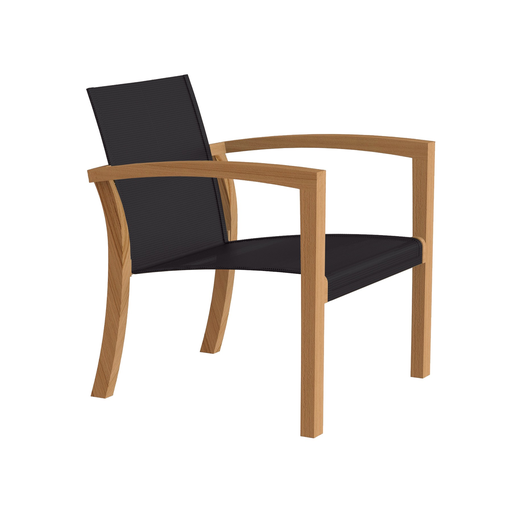 XQI 77 LOUNGE CHAIR/TEAK/BLACK BATYLINE