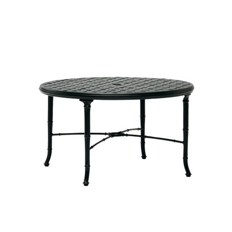 CALCUTTA 36 INCH CAST ALUMINUM ROUND UMBRELLA DINING TABLE