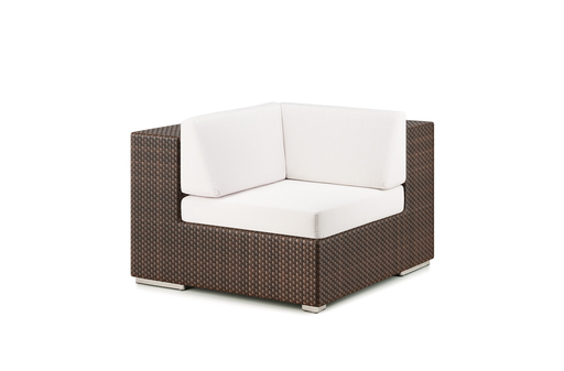 LOUNGE CORNER MODULE W/SEAT AND CORNER BACK CUSHIONS, A