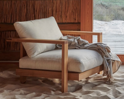 PURE TEAK ARMCHAIR (cushions not included)