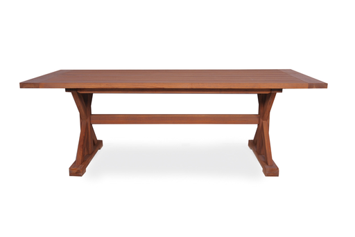 TEAK 87x39 DINING TABLE WITH TRESTLE BASE