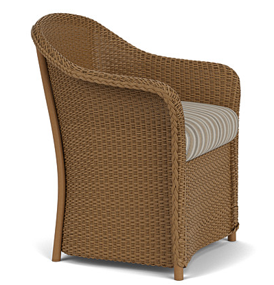 WEEKEND RETREAT DINING ARMCHAIR, MINI RANDOM WEAVE/B/COM