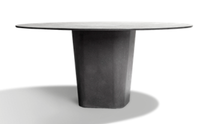 TAO 63 INCH RD DINING TABLE / LIGHTENED CONCRETE