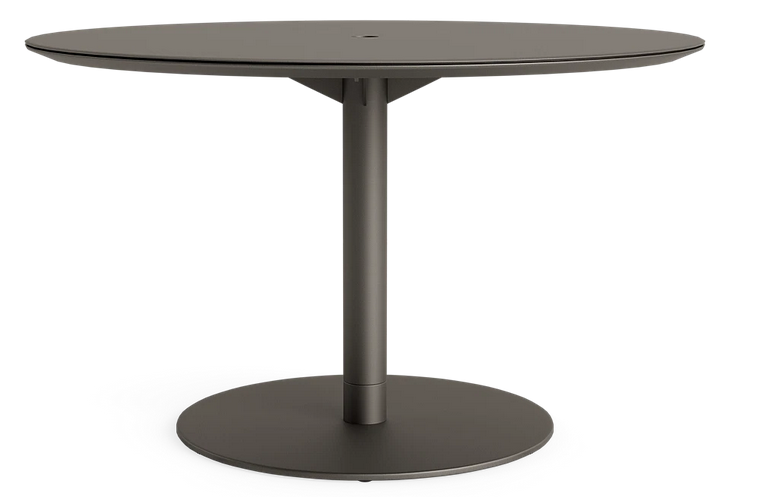 LISBON 48 INCH ROUND PEDESTAL DINING UMBRELLA TABLE